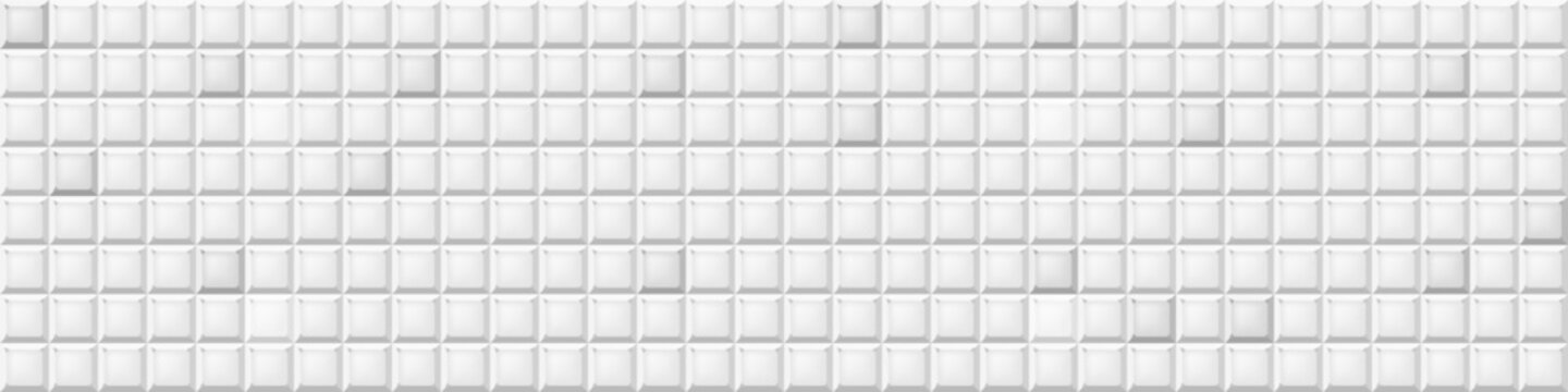 Grey bathroom tile wall background. ceramic kitchen floor, square mosaic 3d pattern