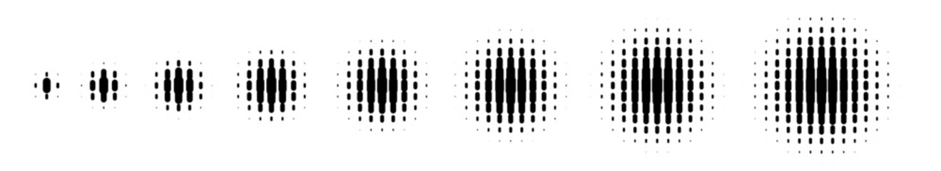 Halftone circle dot pattern, round stipple y2k gradient
