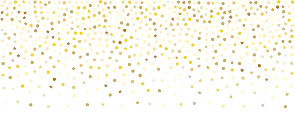 Gold star confetti background, golden sparkle pattern