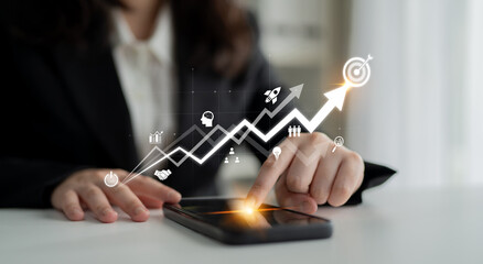 Business growth strategy drives goal achievement. Business growth improves performance, supports innovation, business growth tracks success, and business growth builds future. Latch