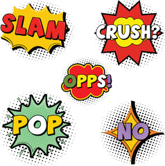 Fototapeta premium Comic book speech bubbles silhouette