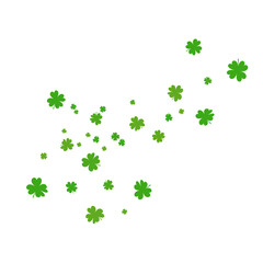 green clover leaves isolated on transparent background. St.Patrick 's Day. foliage shamrock