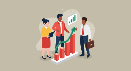 A vibrant office scene with colleagues collaborating, ideal for business presentations and team-building content.