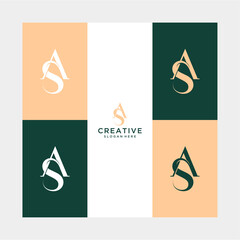 inisial abstrak clasic SA or AS