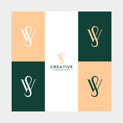 inisial abstrak clasic WS or SW