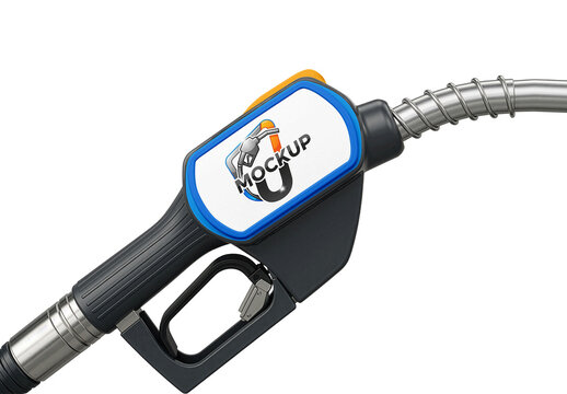 Fuel Pump Nozzle Branding Mockup