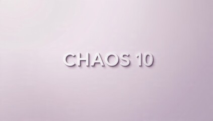 Fototapeta premium Chaos 10 Text Effect on Pale Pink Background