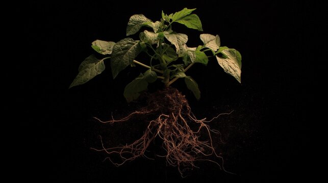 exposed plant roots underground texture natural botanical background