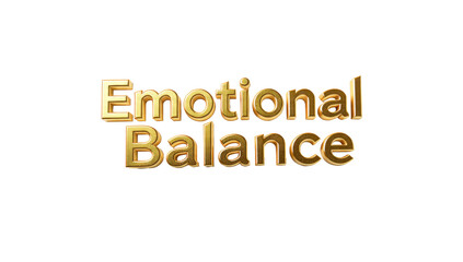 Emotional balance golden text effect