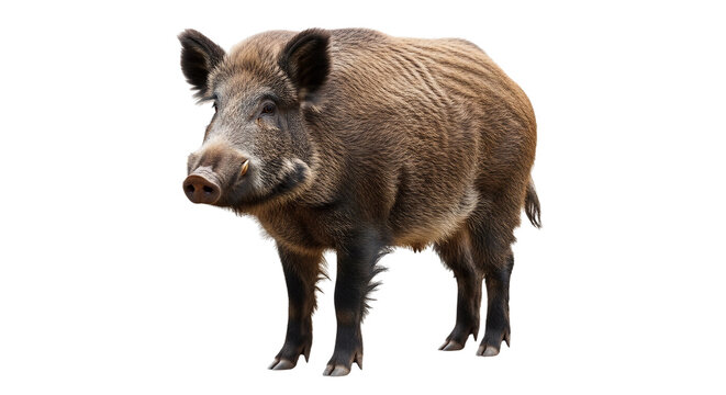 warthog isolated on white background, png
