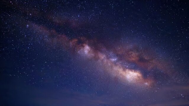 Milky Way Galaxy in a Dark Night Sky
