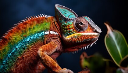 Obraz premium Close Up Of Colorful Chameleon