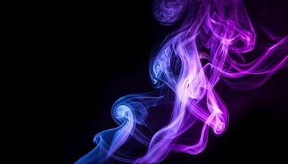 Obraz premium Colorul Neon Color Smoke On Black Background