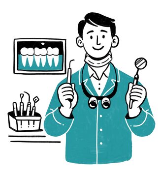 Ilustraci&oacute;n de Dentista joven