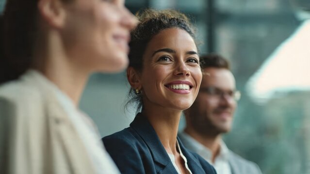 Confident Business Team Looking Ahead