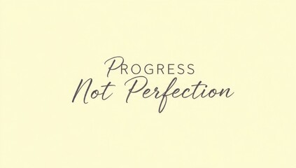 Inspirational Quote: Progress Not Perfection