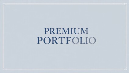 Premium Portfolio Graphic on Blue Background