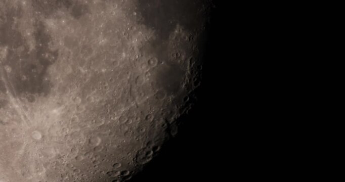 Real Authentic Huge Moon Surface 3000mm Real Time Atmospheric Turbulence Static Shot No People