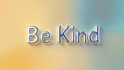 Fototapeta premium Shiny Metallic Be Kind Message
