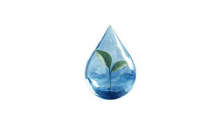 Obraz premium Water Drop with Sprout Inside
