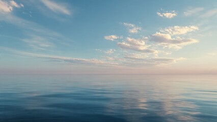 Obraz premium Calm ocean under a blue sky