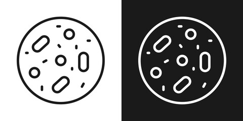 Fototapeta premium Pathogen and microorganism line icon. Symbol of bacteria, virus or parasite for infection, microbiology and healthcare.