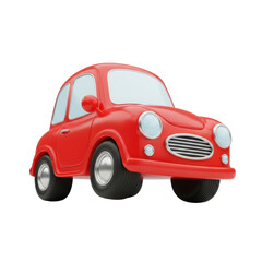 Red cartoon car, 3D render