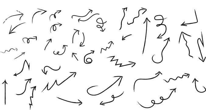 Hand draw arrow sign