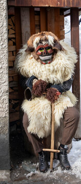 Tsch&auml;gg&auml;tt&auml; Carnival, Loetschental, Switzerland