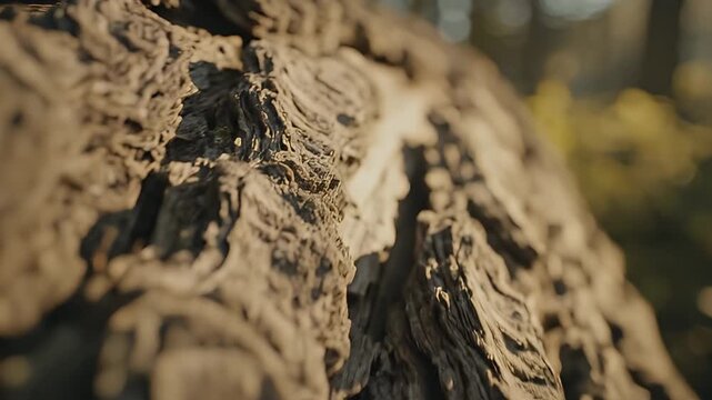 Macro Close Up Tree Bark Texture For Video Capture.