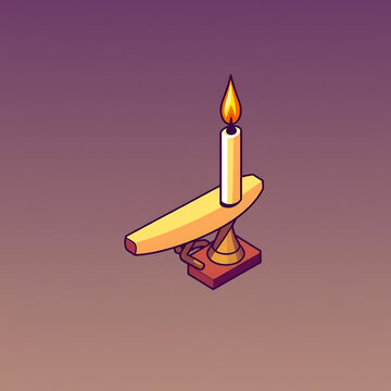 havdalah candle jewish isometric icon vector. havdalah candle jewish sign. isolated symbol illustration
