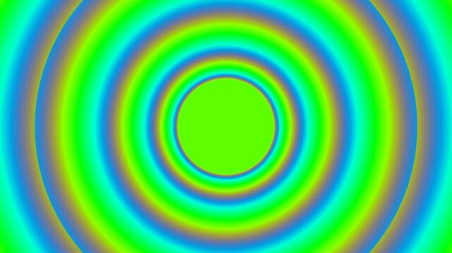 Twin paradox Colorful expanding wave rings abstract background animation