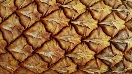 Fototapeta premium Close-up of Pineapple Skin Texture