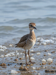 Young killdeer wading bird Charadrius vociferus
