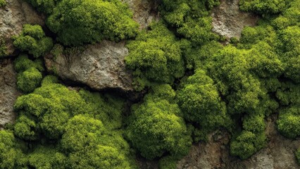 Moss Growing on a Rock Texture