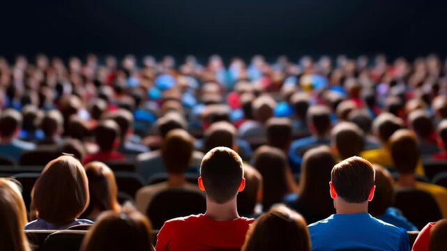 Audience Anticipation: A vast audience gathers, a sea of eager faces awaiting a performance. The anticipation hangs thick in the air.