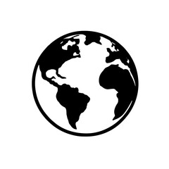 Obraz premium Planet Earth Symbol Icon silhouette