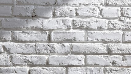 Fototapeta premium White painted brick wall background texture