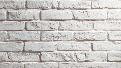 White painted brick wall texture background