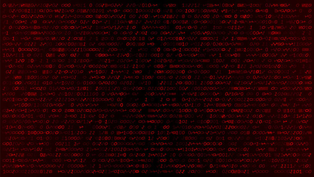 Malicious Cipher - Red Glitch Matrix with Corrupted Cyberpunk Data Streams