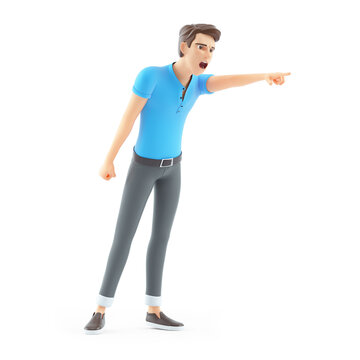 3d man very angry