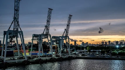 Fototapeten Buenos Aires Port and Skyline of Buenos Aires  © Peter Herrem