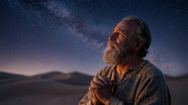 Abraham Gazing at the Stars, Hearing God&rsquo;s Promise of a Nation as Countless as the Sky