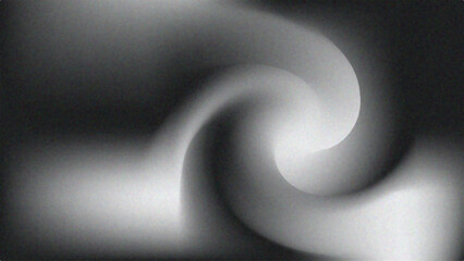 Abstract Black Blurred Gradient Background with Soft Light Swirl