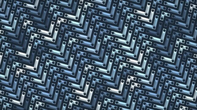 Futuristic Industrial Zigzag Geometric Background Video Loop.
