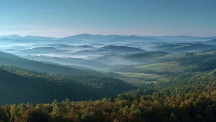Fototapeta premium Misty Mountains Landscape