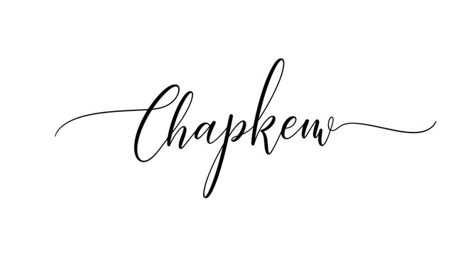 Elegant handwritten script font with the word Chapkew in a beautiful calligraphic style.