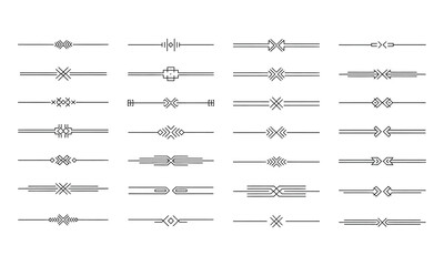 A collection of 20th century musical notation symbols in silhouette on a white background