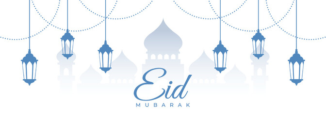 Vector Eid Mubarak Banner Festival Template Design Background