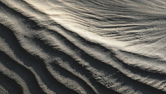 Sand dune surface with wavy texture